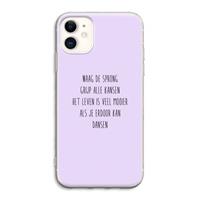 CaseCompany Sprong: iPhone 11 Transparant Hoesje