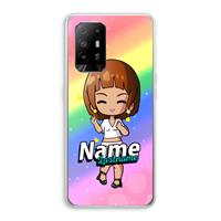 CaseCompany Chibi Maker vrouw: Oppo A95 5G Transparant Hoesje