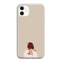 CaseCompany I drink wine: iPhone 11 Transparant Hoesje