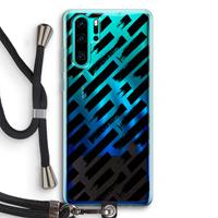CaseCompany Zwarte vegen: Huawei P30 Pro Transparant Hoesje met koord