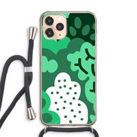 CaseCompany Bushes: iPhone 11 Pro Max Transparant Hoesje met koord