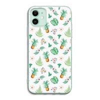 CaseCompany Ananas bladeren: iPhone 11 Transparant Hoesje