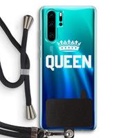 CaseCompany Queen zwart: Huawei P30 Pro Transparant Hoesje met koord