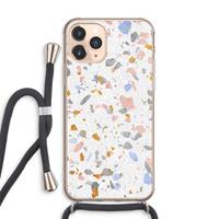 CaseCompany Terrazzo N°8: iPhone 11 Pro Max Transparant Hoesje met koord