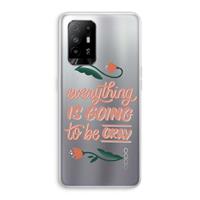 CaseCompany Optimistic flower girl: Oppo A95 5G Transparant Hoesje