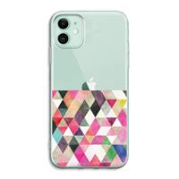 CaseCompany Gekleurde driehoekjes: iPhone 11 Transparant Hoesje