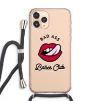 CaseCompany Badass Babes Club: iPhone 11 Pro Max Transparant Hoesje met koord
