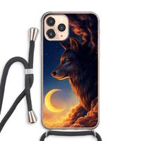 CaseCompany Night Guardian: iPhone 11 Pro Max Transparant Hoesje met koord