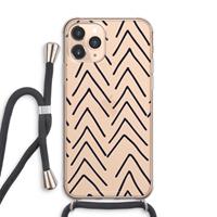 CaseCompany Marrakech Arrows: iPhone 11 Pro Max Transparant Hoesje met koord