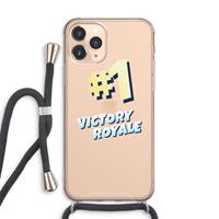 CaseCompany Victory Royale: iPhone 11 Pro Max Transparant Hoesje met koord