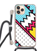 CaseCompany Pop Art #2: iPhone 11 Pro Max Transparant Hoesje met koord