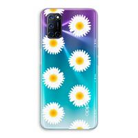 CaseCompany Margrietjes: Oppo A92 Transparant Hoesje