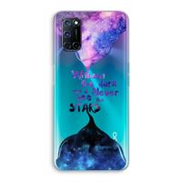 CaseCompany Stars quote: Oppo A92 Transparant Hoesje