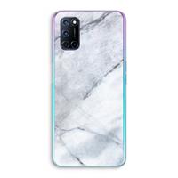 CaseCompany Witte marmer: Oppo A92 Transparant Hoesje
