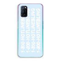 CaseCompany Hotline bling blue: Oppo A92 Transparant Hoesje