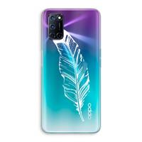 CaseCompany Pluim: Oppo A92 Transparant Hoesje