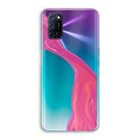 CaseCompany Paarse stroom: Oppo A92 Transparant Hoesje
