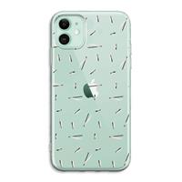 CaseCompany Hipster stripes: iPhone 11 Transparant Hoesje