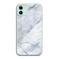 CaseCompany Witte marmer: iPhone 11 Transparant Hoesje