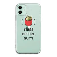 CaseCompany Fries before guys: iPhone 11 Transparant Hoesje