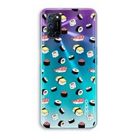 CaseCompany Sushi time: Oppo A92 Transparant Hoesje