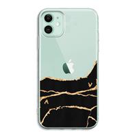 CaseCompany Gouden marmer: iPhone 11 Transparant Hoesje
