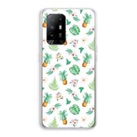 CaseCompany Ananas bladeren: Oppo A95 5G Transparant Hoesje