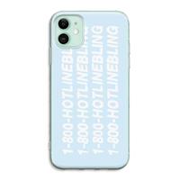 CaseCompany Hotline bling blue: iPhone 11 Transparant Hoesje