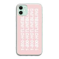 CaseCompany Hotline bling pink: iPhone 11 Transparant Hoesje