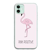 CaseCompany Pink positive: iPhone 11 Transparant Hoesje