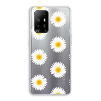 CaseCompany Margrietjes: Oppo A95 5G Transparant Hoesje