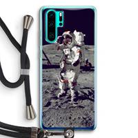 CaseCompany Spaceman: Huawei P30 Pro Transparant Hoesje met koord
