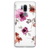 CaseCompany Geschilderde bloemen: LG G7 Thinq Transparant Hoesje