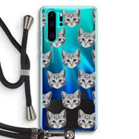 CaseCompany Kitten: Huawei P30 Pro Transparant Hoesje met koord