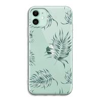 CaseCompany Simple leaves: iPhone 11 Transparant Hoesje