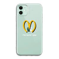 CaseCompany I'm lovin' you: iPhone 11 Transparant Hoesje