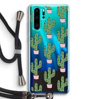 CaseCompany Cactus Lover: Huawei P30 Pro Transparant Hoesje met koord