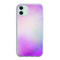 CaseCompany Clouds pastel: iPhone 11 Transparant Hoesje