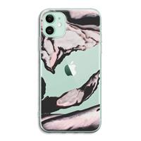 CaseCompany Roze stroom: iPhone 11 Transparant Hoesje