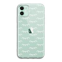 CaseCompany Wimpers: iPhone 11 Transparant Hoesje