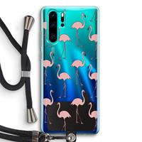 CaseCompany Anything Flamingoes: Huawei P30 Pro Transparant Hoesje met koord