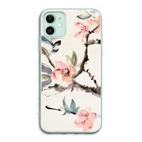 CaseCompany Japanse bloemen: iPhone 11 Transparant Hoesje