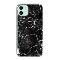 CaseCompany Zwart Marmer 2: iPhone 11 Transparant Hoesje
