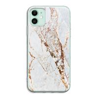 CaseCompany Goud marmer: iPhone 11 Transparant Hoesje