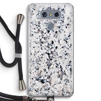 CaseCompany Gespikkelde marmer: LG G6 Transparant Hoesje met koord