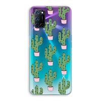 CaseCompany Cactus Lover: Oppo A92 Transparant Hoesje