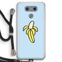 CaseCompany Banana: LG G6 Transparant Hoesje met koord