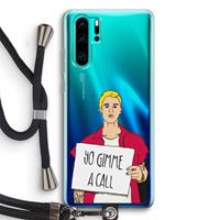 CaseCompany Gimme a call: Huawei P30 Pro Transparant Hoesje met koord