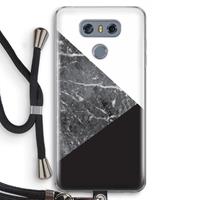 CaseCompany Combinatie marmer: LG G6 Transparant Hoesje met koord