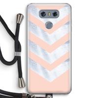 CaseCompany Marmeren pijlen: LG G6 Transparant Hoesje met koord
